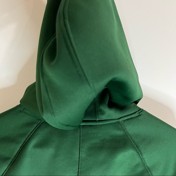 Under Armour Coldgear Green Fleece Lined Hoodie Sweater Men's Sz Medium Preowned - Picture 6 of 8